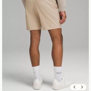 lululemon athletica Men's Beige Flat Front Shorts